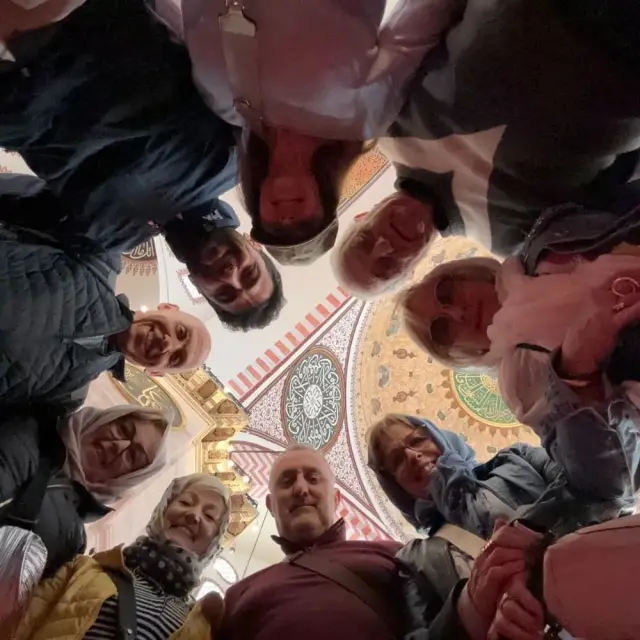 Circular view of the interior of the Süleymaniye Mosque, Istanbul
