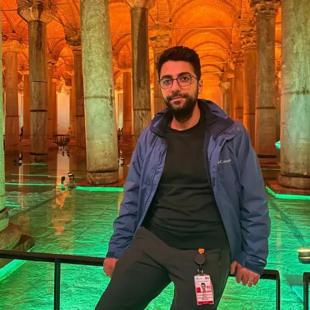Local guide Sinan Topali in the Basilica Cistern, Istanbul